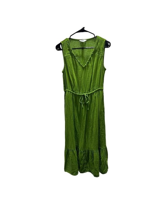 Time & Tru Dresses & Skirts - Time & Tru Womens Size S Green Sleeveless Boho Dress Gauze Tiered Pockets